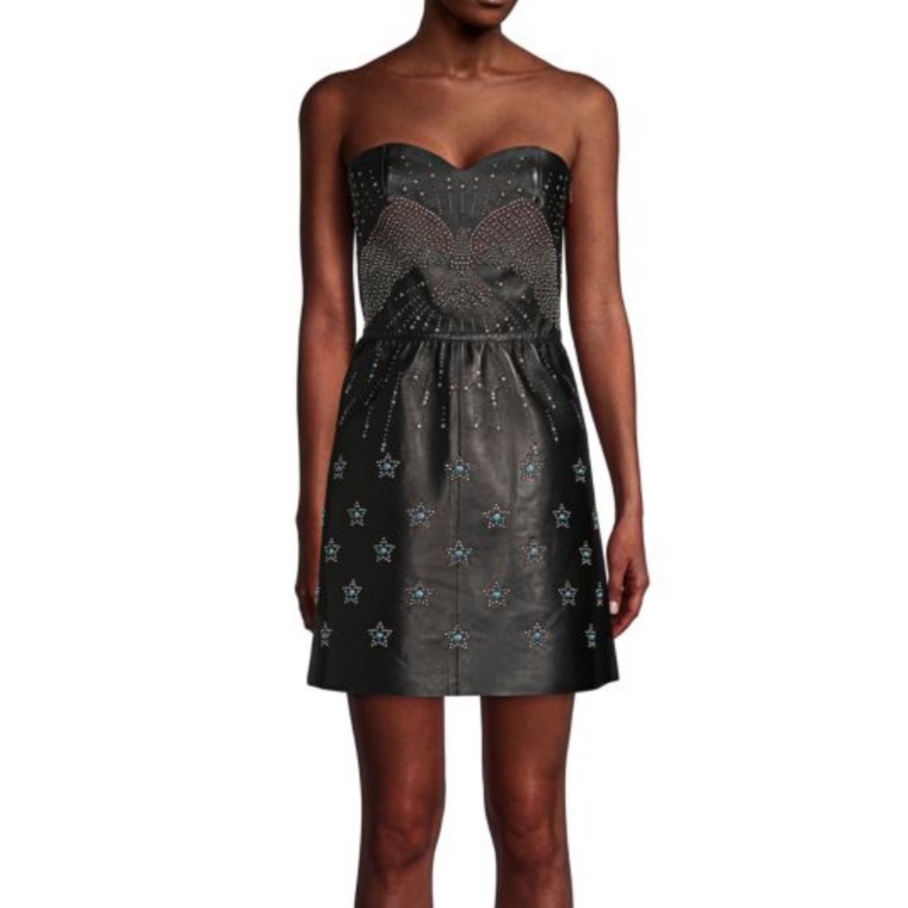 Valentino Wonderwoman Collection Leather Mini Dress